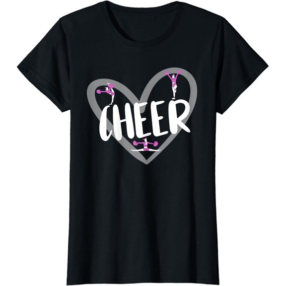 Funny Cheer Heart Cheerleading Cheerleader T-Shirt