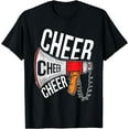 thumbnail image 1 of Funny Cheerleader Cheer Cheer Cheer Cheerleading Design T-Shirt Black X-Large, 1 of 4