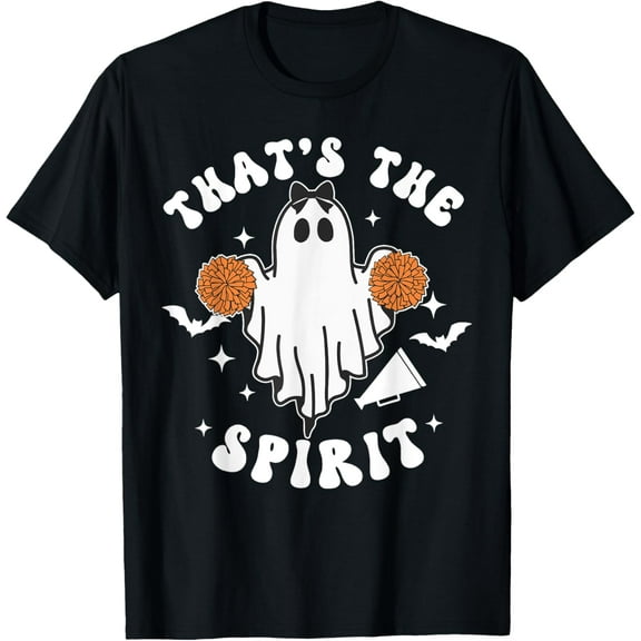 Funny Cheerleader Ghost Halloween Cheer Mom Cheerleader T-Shirt