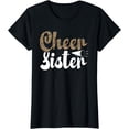 thumbnail image 1 of Funny Cheerleading Leopard Graphic Women Cheer Sister T-Shirt, 1 of 3