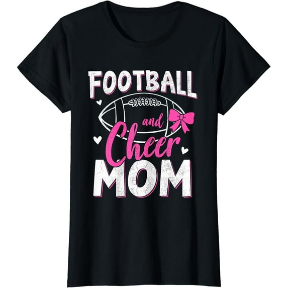 Funny Cheerleading Mom Football and Cheer Mom T-Shirt