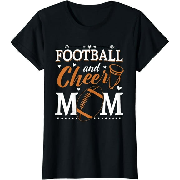 Funny Cheerleading Mom Football and Cheer Mom T-Shirt