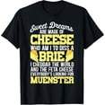 thumbnail image 1 of Funny Cheese Food Lover Sweet Dreams Are Made Of Cheese T-ShirtMen and women, Black T-shirt, size: Extra large, 1 of 4