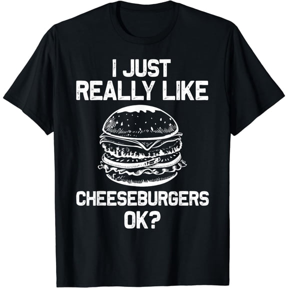 Funny Cheeseburger Hamburger Design Burger Lover Men Women T-Shirt100% cotton