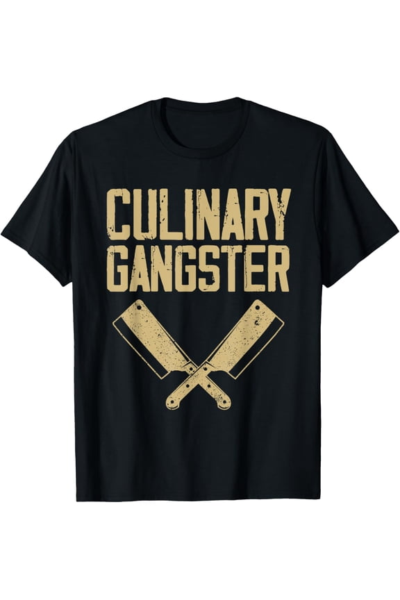 Funny Chef Art Men Women Restaurant Kitchen Food Cooking T-Shirt