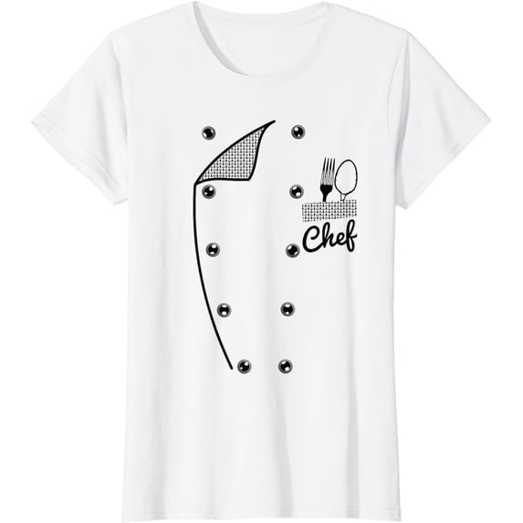 Funny Chef Costume Jacket. Faux Cook's Uniform. Fun Gift T-Shirt
