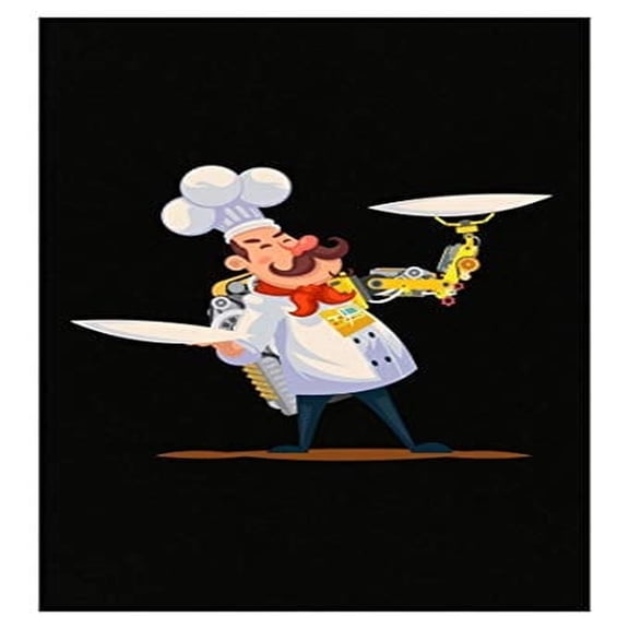 Funny Chef Gourmet Food Poster - 13x19 - Wall Decor for Food Lovers Gift