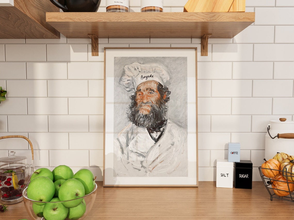 Funny Chef Kitchen Print Kitchen Art Wall Decor Kitchen Wall Art ...