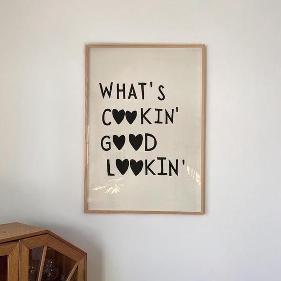 Funny Chef Kitchen Wall Art Poster, Unframed Canvas 8x10in