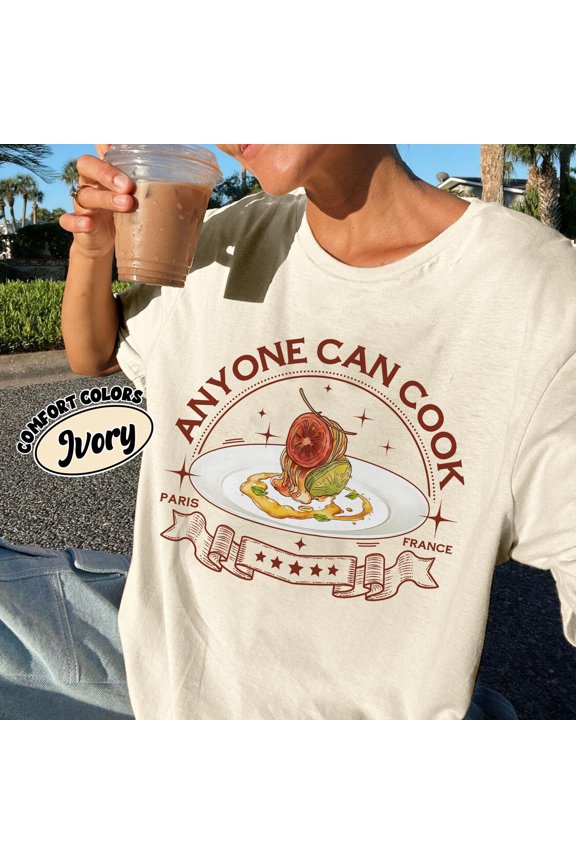 Funny Chef Shirt Anyone Can Cook T Shirt Cooking VSCO Tee Gift For Food Lover