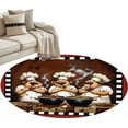 thumbnail image 1 of Funny Chefs Round Area&nbsp;Rug 4ft Chef Cooking Food Non-Slip&nbsp;Washable Circle Rugs Soft Felt Indoor Floor Mat for Bedroom Kitchen Living Room Bathroom, 1 of 9
