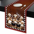 thumbnail image 1 of Funny Chefs Table Runner 13x120 Inch Chef Cooking Food Red Plaid Table Runner Non-Slip Dresser Scarves for Holiday Decorations, Party, Dinner and Gatherings, 1 Pack, 1 of 8