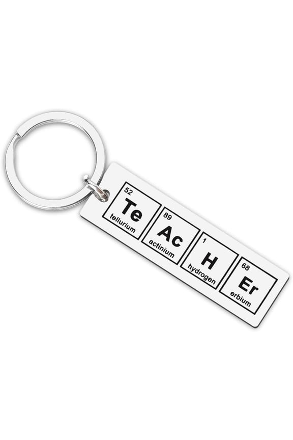 Funny Chemistry Element Keychain Gift Creative Chemical Periodic Table Character Words Quote Keychain for Women Men Girls