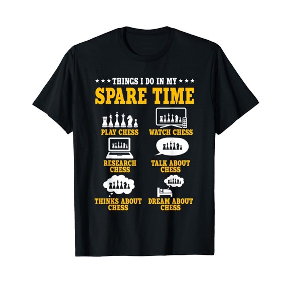 Funny Chess Player Spare Time Outfit Chess Board T-Shirt
