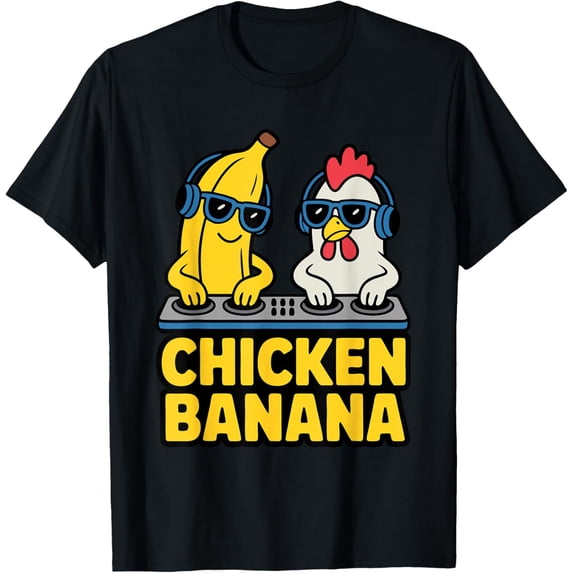 Funny Chicken Banana, Meme Humor, Animal Graphic, Short Sleeve T-Shirt