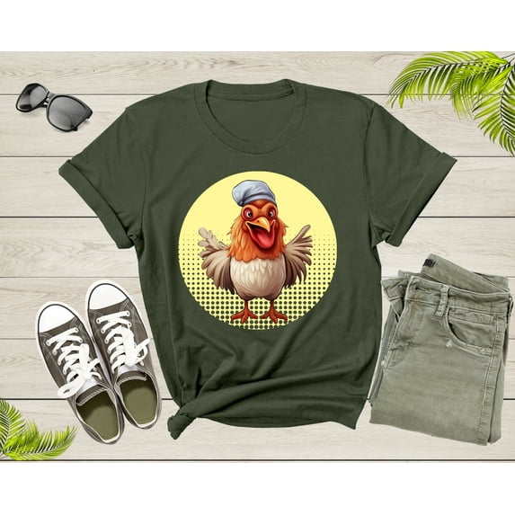 Funny Chicken Chef Gift For Chicken Lovers Cute Rooster T-shirt Farm Life Farmer Chicken Shirt For Men Women Kids Boys Girls Youth Tshirt