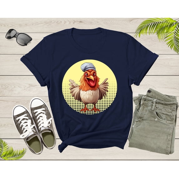 Funny Chicken Chef Gift For Chicken Lovers Cute Rooster T-shirt Farm Life Farmer Chicken Shirt For Men Women Kids Boys Girls Youth Tshirt