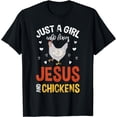 thumbnail image 1 of Funny Chicken Christian Farmer Women Girls Prayer Jesus T-Shirt, 1 of 3