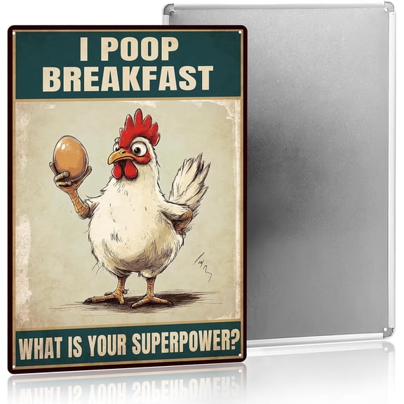 Funny Chicken Coop Sign Chicken Kitchen Decor Farmhouse Home Decor Outdoor Yard Metal Sign For Home Garden 8×12 Tin Sign