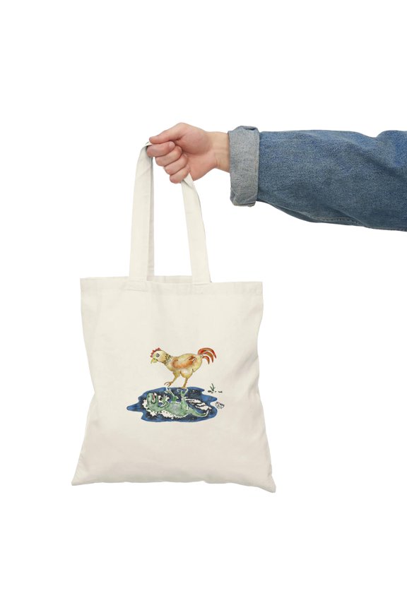 Funny Chicken Dinosaur Evolution Humor Retro Print Unisex Tote Bag D390928