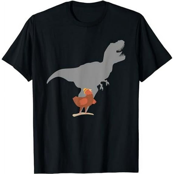 Funny Chicken Dinosaur Shadow - Hen Farm T-Rex Dino Gardener T-Shirt