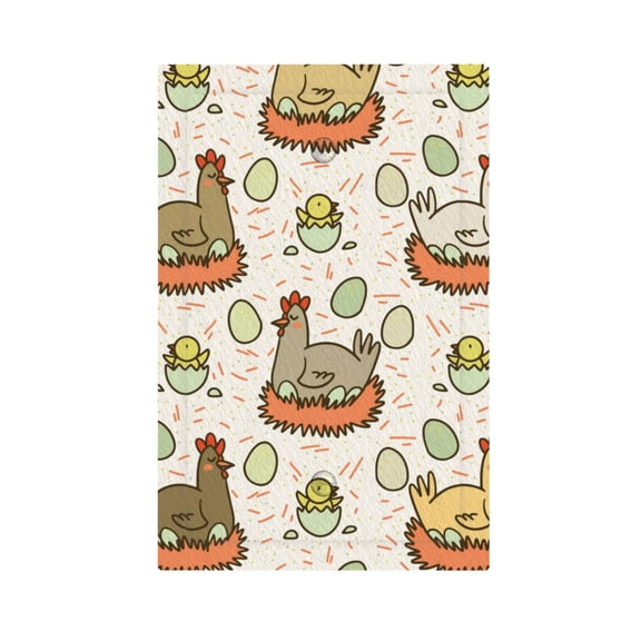 Funny Chicken Egg Cute Farm Light Switch Cover Decorator No Device Blank Wall Plate 1-Gang Receptacle Outlet Decor