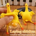 thumbnail image 1 of Funny Chicken Egg Laying Keychain, Novelty Stress Relief Toy, Handmade Hen Ornament, Unique Gift for Kids & Adults, Creative Desk Decor, 1 of 9