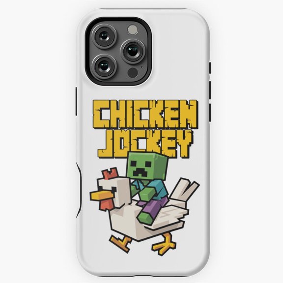 Funny Chicken Jockey Zombie Pixel Art Gamer For Boys Kids X147 Phone Case Compatible with iPhone 17 16 15 14 13 12 11 Pro Max – Premium Protection