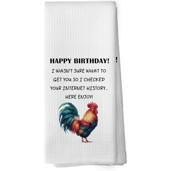 Funny Chicken Kitchen Towels - Humor Novelty Dish Towels, Funny Dish Towels with Saying Decorative Absorbent Dishcloths Hand Towels for Kitchen Decor 18x26 Inches