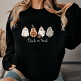 thumbnail image 1 of Funny Chicken Long Sleeve Tops Halloween Chicken & Treat Graphic Tees Trick-or-Treat Sweatshirts Casual Pullover Cotton Shirts for Daily Outfits Black,S, 1 of 6
