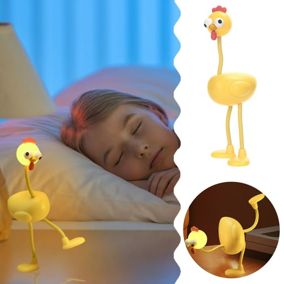 Funny Chicken Night Light With Changeable Shape Cute Bedside Lamp Animal Shape Flashlight Purpose/flexible And Adjustable Design Suitable For Desktop Use28753
