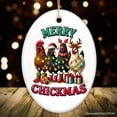 thumbnail image 1 of Funny Chicken Ornament for Christmas Tree, Quirky Farm Animal Holiday Decoration with Lights and Costumes, Cute Gift for Poultry Lovers, Collectible Merry Chickmas Ornament, 1 of 5