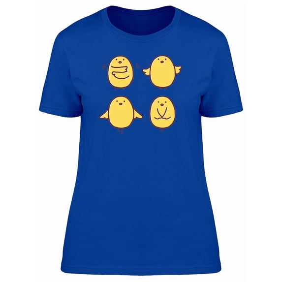 Funny Chicken Poses Cartoon Tee Women's -Image by Shutterstock