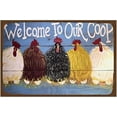 thumbnail image 1 of Funny Chicken Sign, Metal Chicken Coop Tin Signs, Welcome to Our Coop, Yard Sign Garage Farm Garden Wall Decor Sign Plaque Outdoor for Home Fence 8 X 12 Inches, 1 of 4