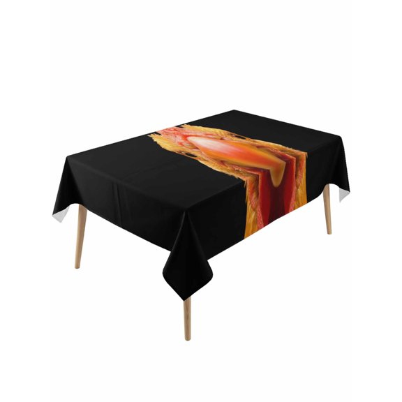 Funny Chicken Table Cloth, Waterproof Tablecloth for Rectangle Tables, Welcome To OUR Place Modern Retro Reusable Washable Fabric Table Cover for Restaurant Kitchen Dining Tables 60"x120"