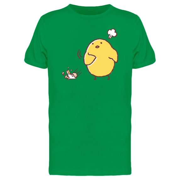 Funny Chicken Throwing Eggs Tee Men's -Image by Shutterstock