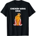 thumbnail image 1 of Funny Chicken Wing Fan T-Shirt - King Black 2X-Large, 1 of 4