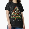 thumbnail image 1 of Funny Chickens Christmas Tree Holiday Farm Animal Graphic Retro Art Unisex T-Shirt U392, Sizes up to 5XL, 1 of 2