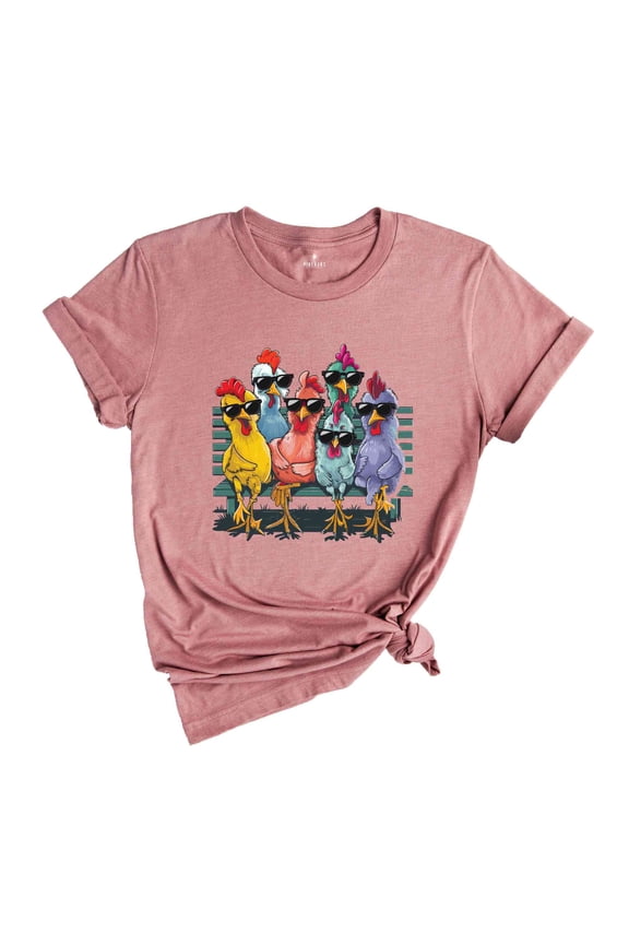 Funny Chickens Shirt, Animal T-Shirt, Farm Gift for Women, Cute Farmer Outfit, Country T-Shirt, Farm Vneck Tshirt