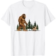 thumbnail image 1 of Funny Chihuahua Bigfoot Walking Dog Mom Dad Kids T-Shirt,Top Tees,Whiet, 1 of 4
