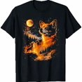 thumbnail image 1 of Funny Chihuahua Howling to The Moon Vintage 90s Retro Animal T-Shirt, 1 of 2