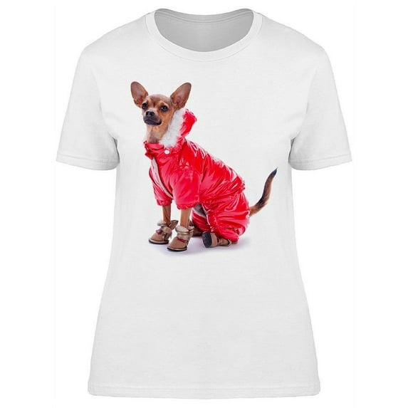 Funny Chihuahua In A Pink Suit T-Shirt Women -Image by Shutterstock, Female 3X-Large