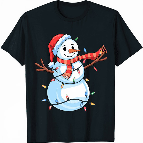 Funny Chillin With My Snowmies Christmas Snowman T-Shirt