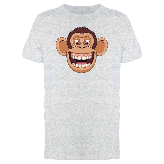 Funny Chimpanzee Head Smiling Tee Men's -Image by Shutterstock