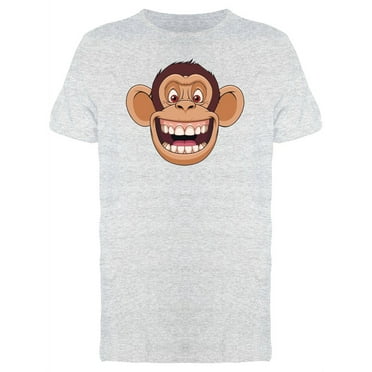 Funny Chimpanzee Head Smiling Tee Men's -Image by Shutterstock