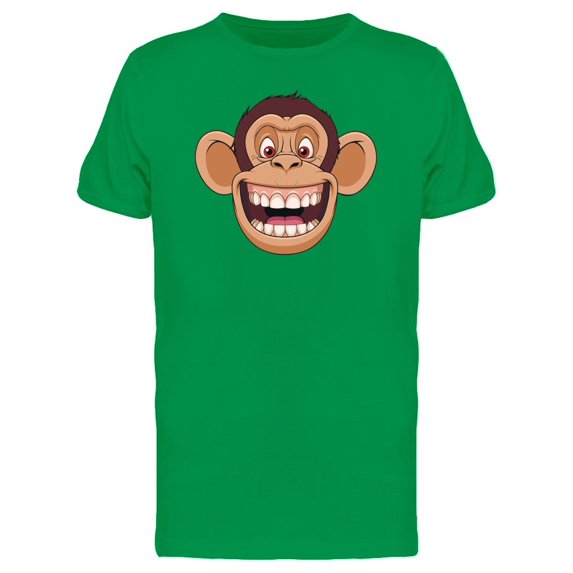 Funny Chimpanzee Head Smiling Tee Men's -Image by Shutterstock