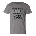 thumbnail image 1 of Funny Chips and Salsa Adult Short Sleeve T-Shirt-Heather Gray-XXXL, 1 of 4