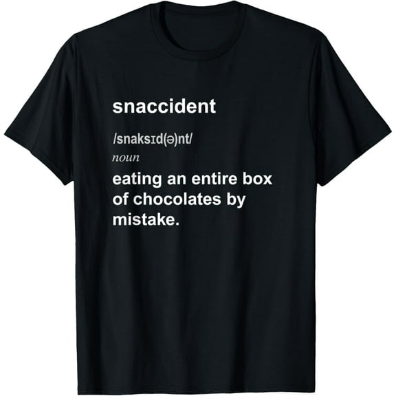 Funny Chocolate Lover T-Shirt Yummy Snack Food Chocoholic T-ShirtMen and women, Black T-shirt, size: Extra large