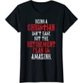 thumbnail image 1 of Funny Christian Amazing Retirement Plan Church T-shirt for Women, 1 of 3