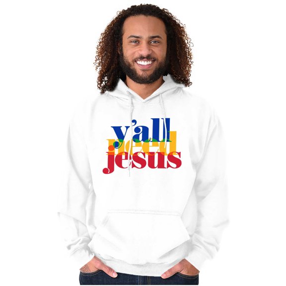 Funny Christian Y'all Need Jesus Unisex Plus Fleece Graphic Hoodie Brisco Brands 2X